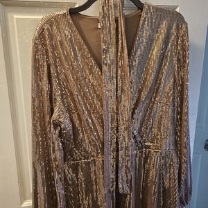 Gold Sequin Dress